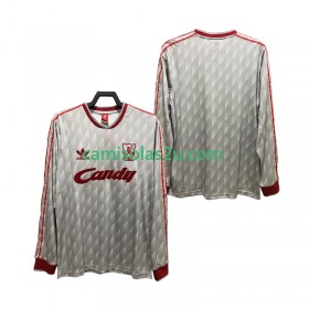 Camisolas de futebol Liverpool 1989 1991 Retro Equipamento Alternativa Manga Comprida